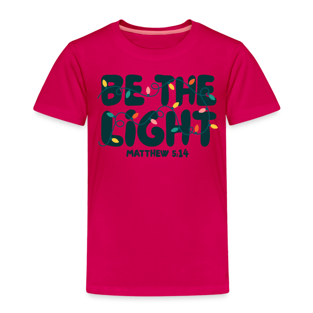 Be the Light Christmas Toddler Shirt - dark pink