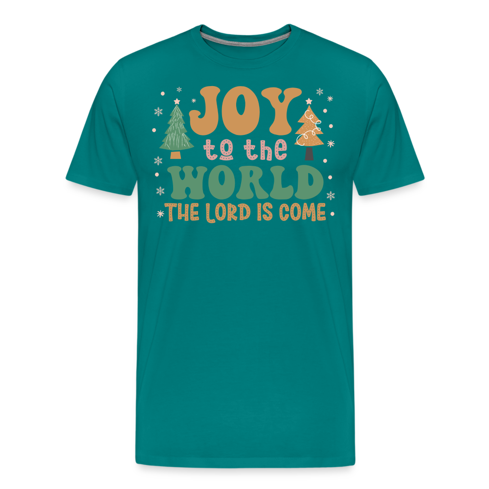 Joy to the World Christmas Family Men's Premium T-Shirt - teal