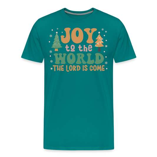 Joy to the World Christmas Family Men's Premium T-Shirt - teal