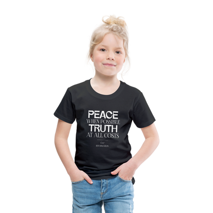 Peace when Possible Truth at All Costs Reformation Day (W) Toddler T-Shirt - black