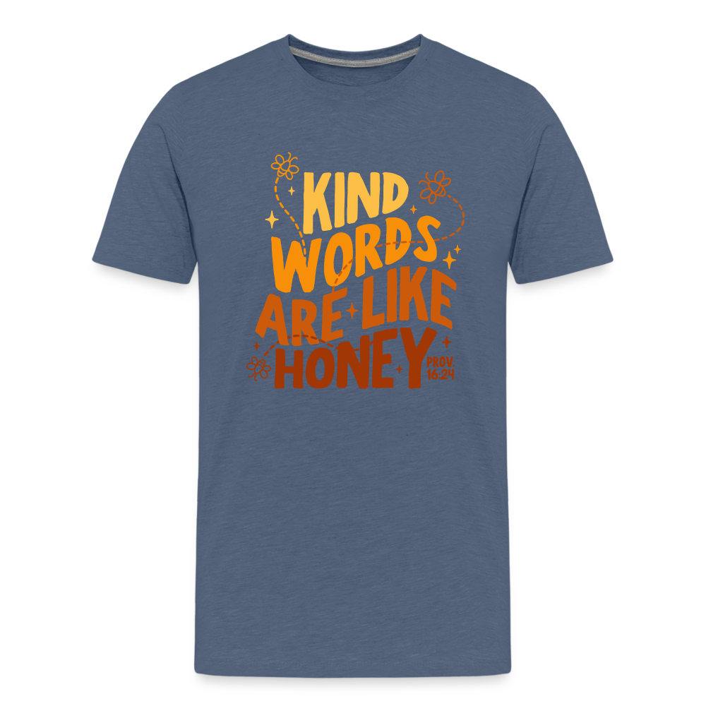 Kind Words are Like Honey Kid's T-Shirt - heather blue