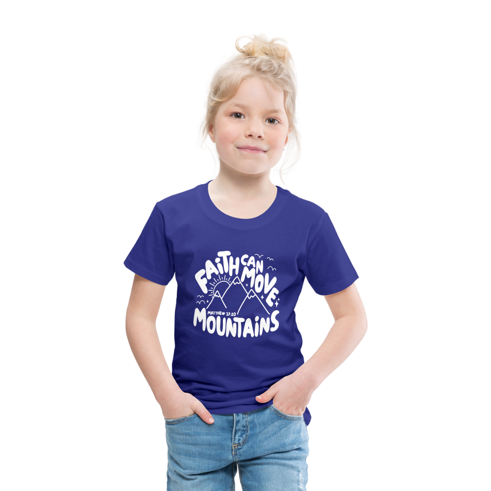 Faith Can Move Mountains (W) Toddler T-Shirt - royal blue