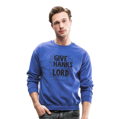 Give Thanks to the Lord Men's Sweater - royal blue