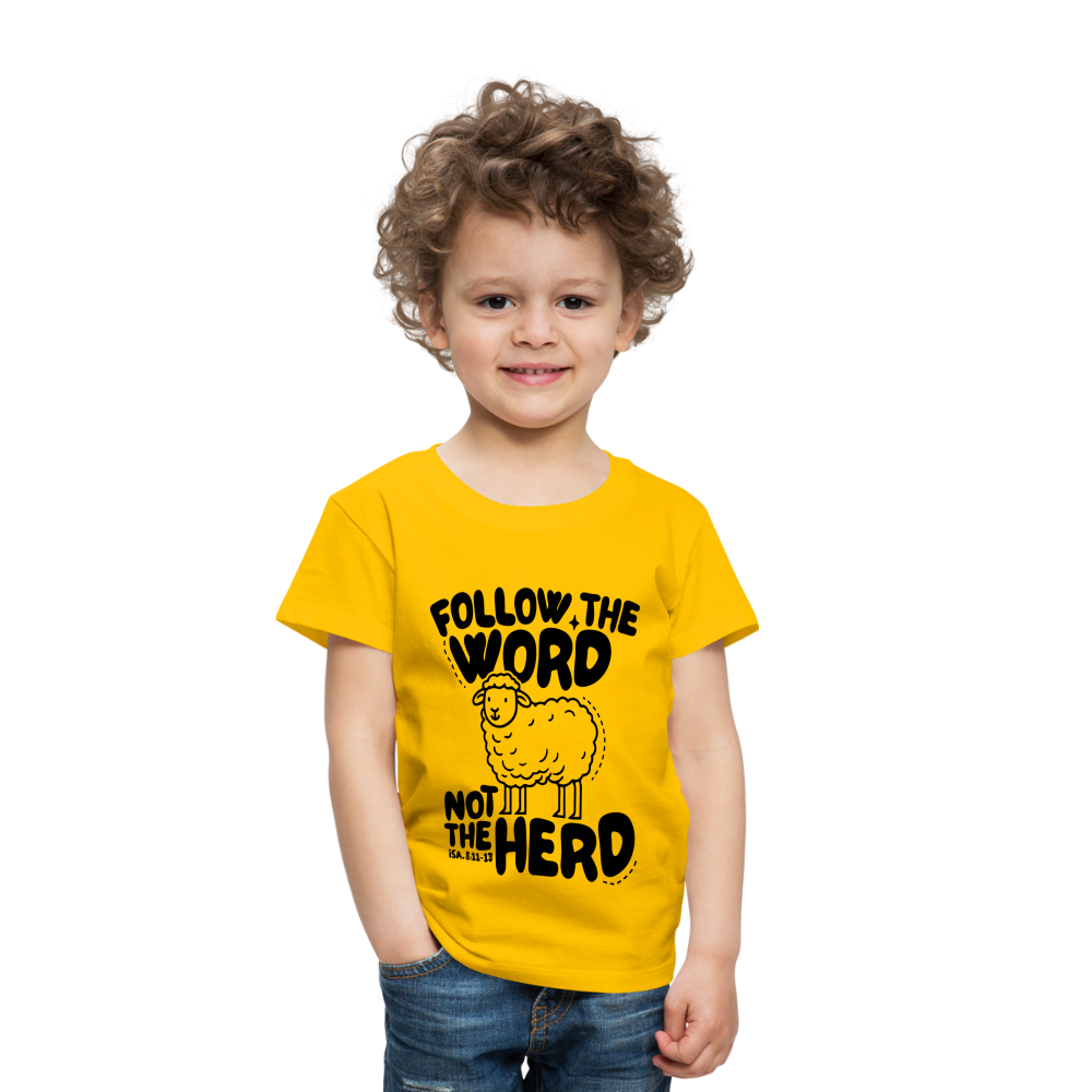 Follow the Word Toddler T-Shirt - sun yellow