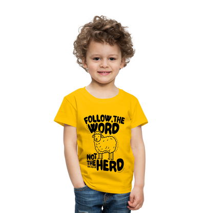 Follow the Word Toddler T-Shirt - sun yellow