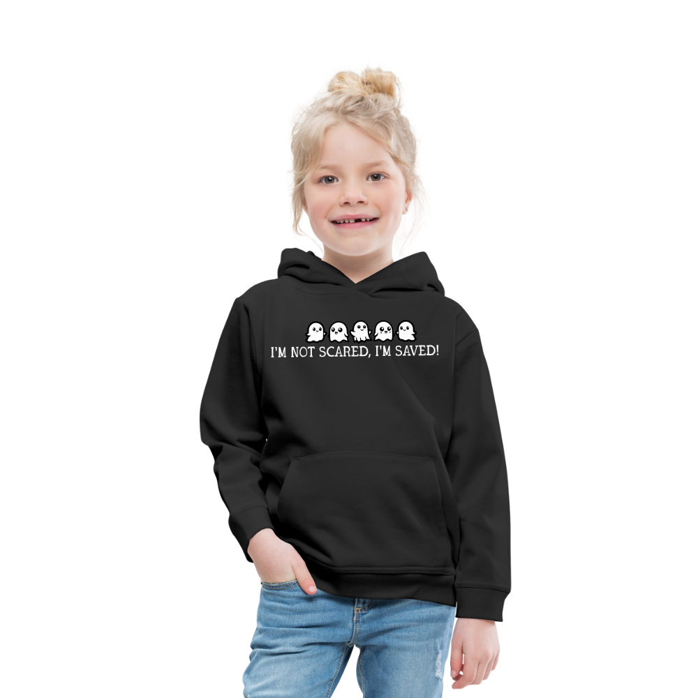 I'm Not Scared I'm Saved (W) Kid's Hoodie - black