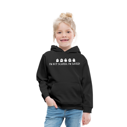 I'm Not Scared I'm Saved (W) Kid's Hoodie - black