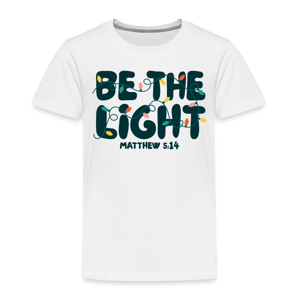 Be the Light Christmas Toddler Shirt - white