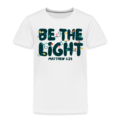 Be the Light Christmas Toddler Shirt - white