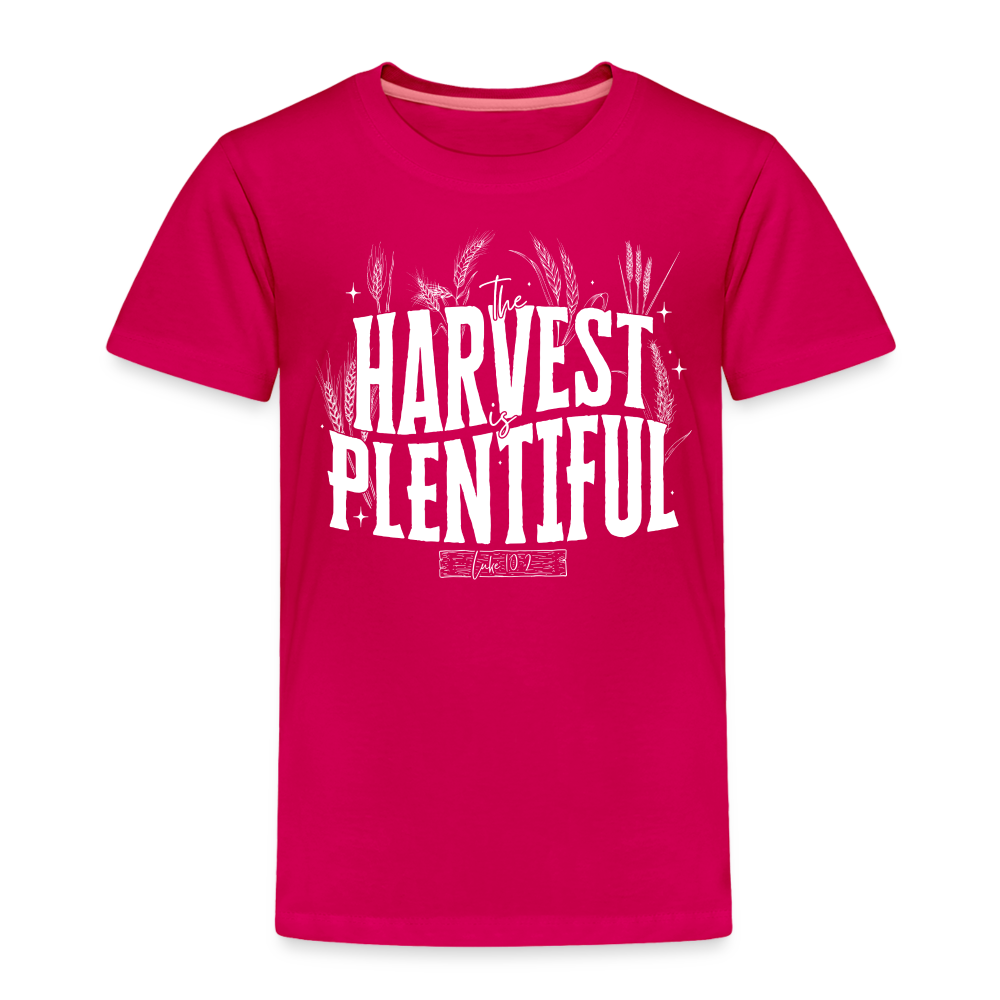 The Harvest is Plentiful (W) Toddler T-Shirt - dark pink