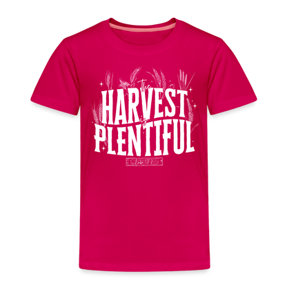 The Harvest is Plentiful (W) Toddler T-Shirt - dark pink