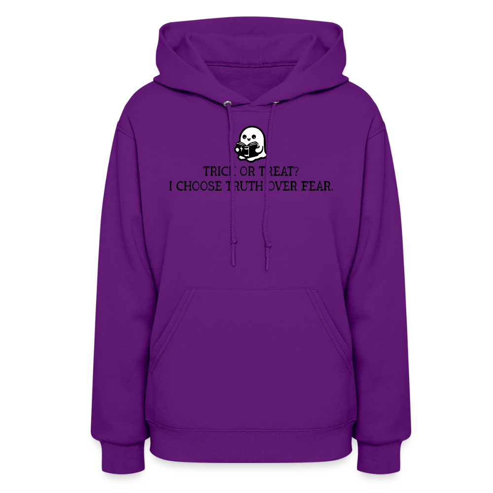 Trick or Treat I Choose Truth (Bible) Women's Hoodie - purple