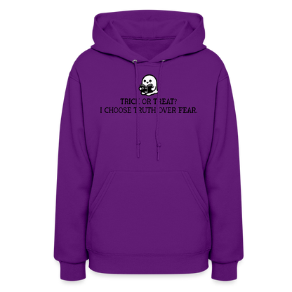 Trick or Treat I Choose Truth (Bible) Women's Hoodie - purple