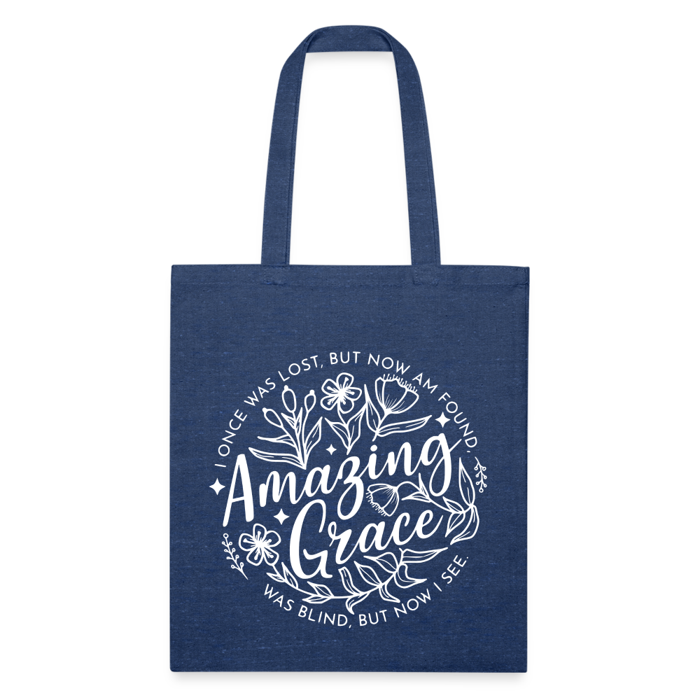 Amazing Grace Tote Bag - heather navy