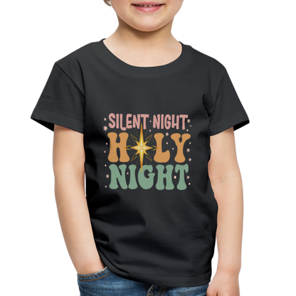 Silent Night Christmas Family Toddler Premium T-Shirt - black