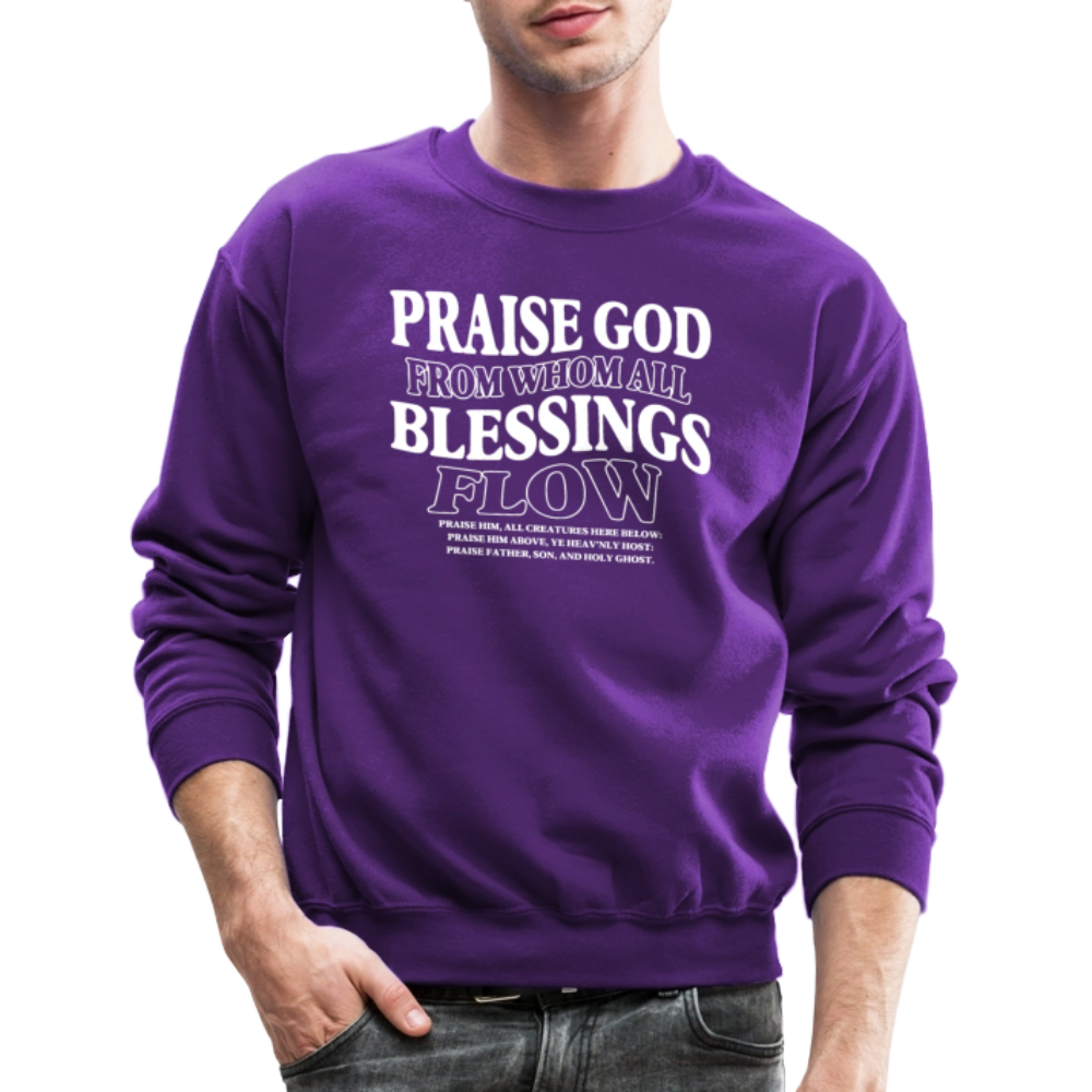 Praise God from Whom All Blessings Flow Men's Sweater - purple