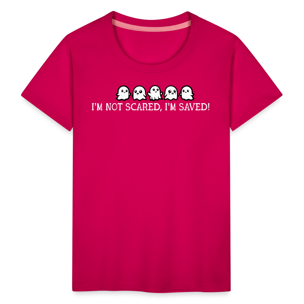 I'm Not Scared I'm Saved (W) Toddler T-Shirt - dark pink