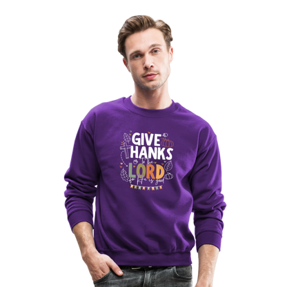 Give Thanks to the Lord (W, Color) Men's Sweater - purple