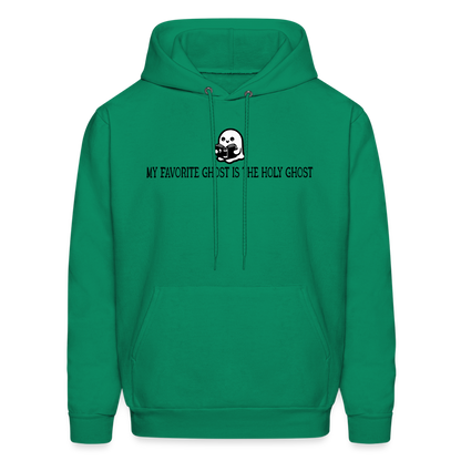 My Favorite Ghost is the Holy Ghost (Bible) Men's Hoodie - kelly green