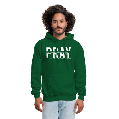 Pray Without Ceasing (W) Men's Hoodie - forest green