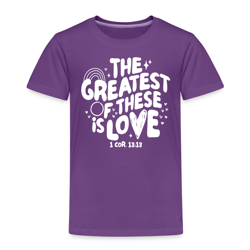 The Greatest of these is Love (W) Toddler T-Shirt - purple