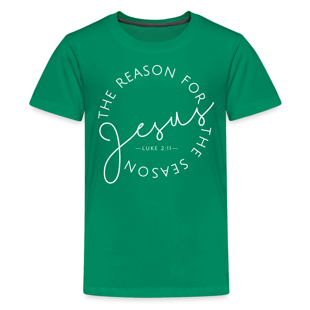 The Reason for the Season (W) Christmas Kids' Premium T-Shirt - kelly green