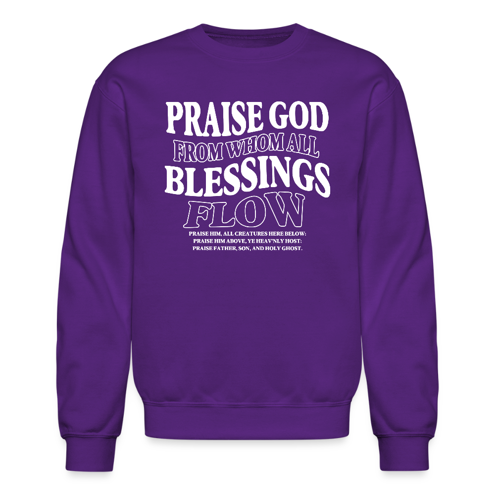 Praise God from Whom All Blessings Flow Men's Sweater - purple