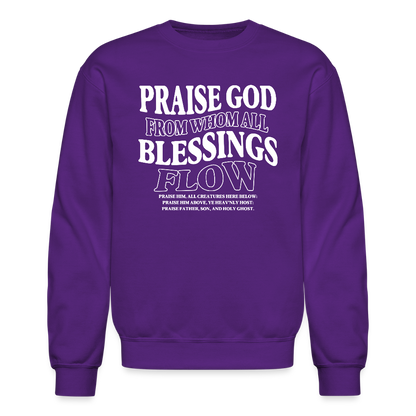 Praise God from Whom All Blessings Flow Men's Sweater - purple