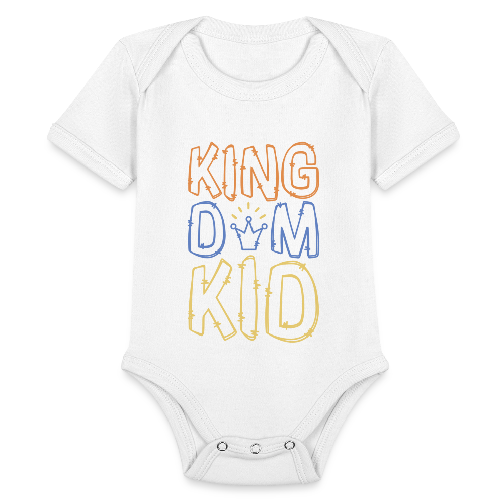 Kingdom Kid Baby Onesie Bodysuit - white