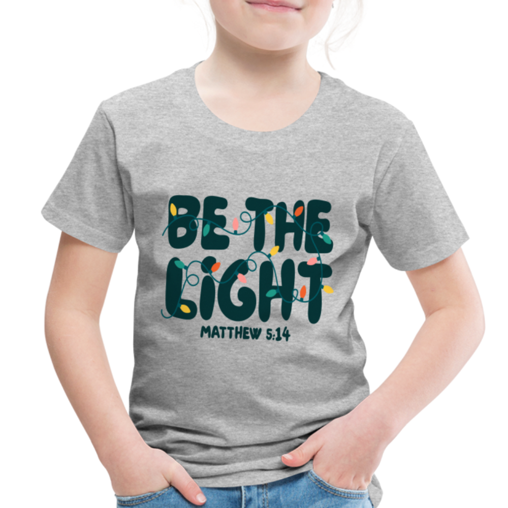 Be the Light Christmas Toddler Shirt - heather gray