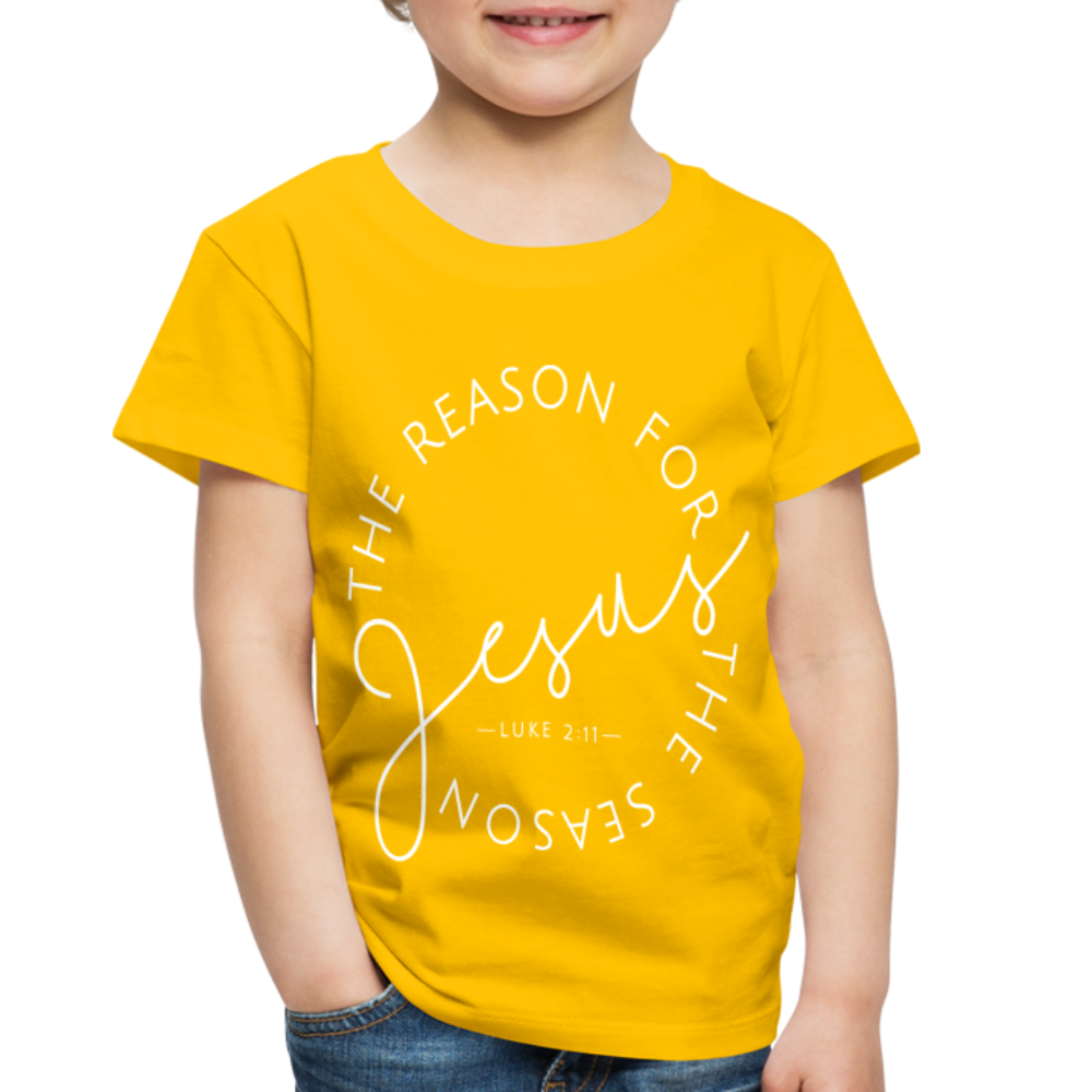 The Reason for the Season (W) Christmas Toddler Shirt - sun yellow