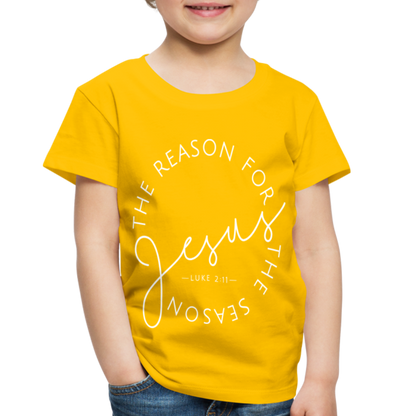 The Reason for the Season (W) Christmas Toddler Shirt - sun yellow