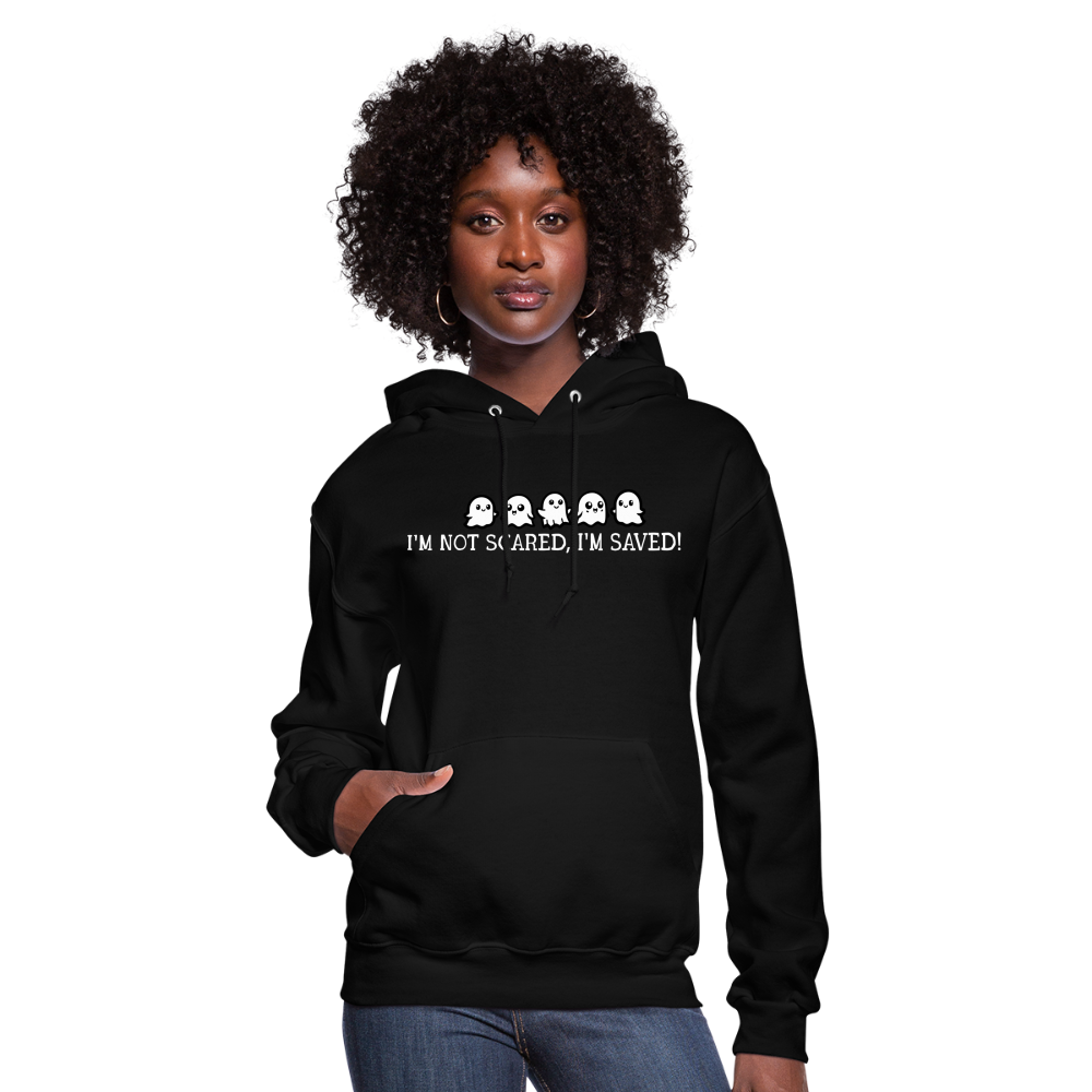 I'm Not Scared I'm Saved (W) Women's Hoodie - black