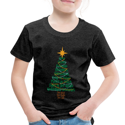 Names of Jesus Christmas Tree Toddler Shirt - charcoal grey