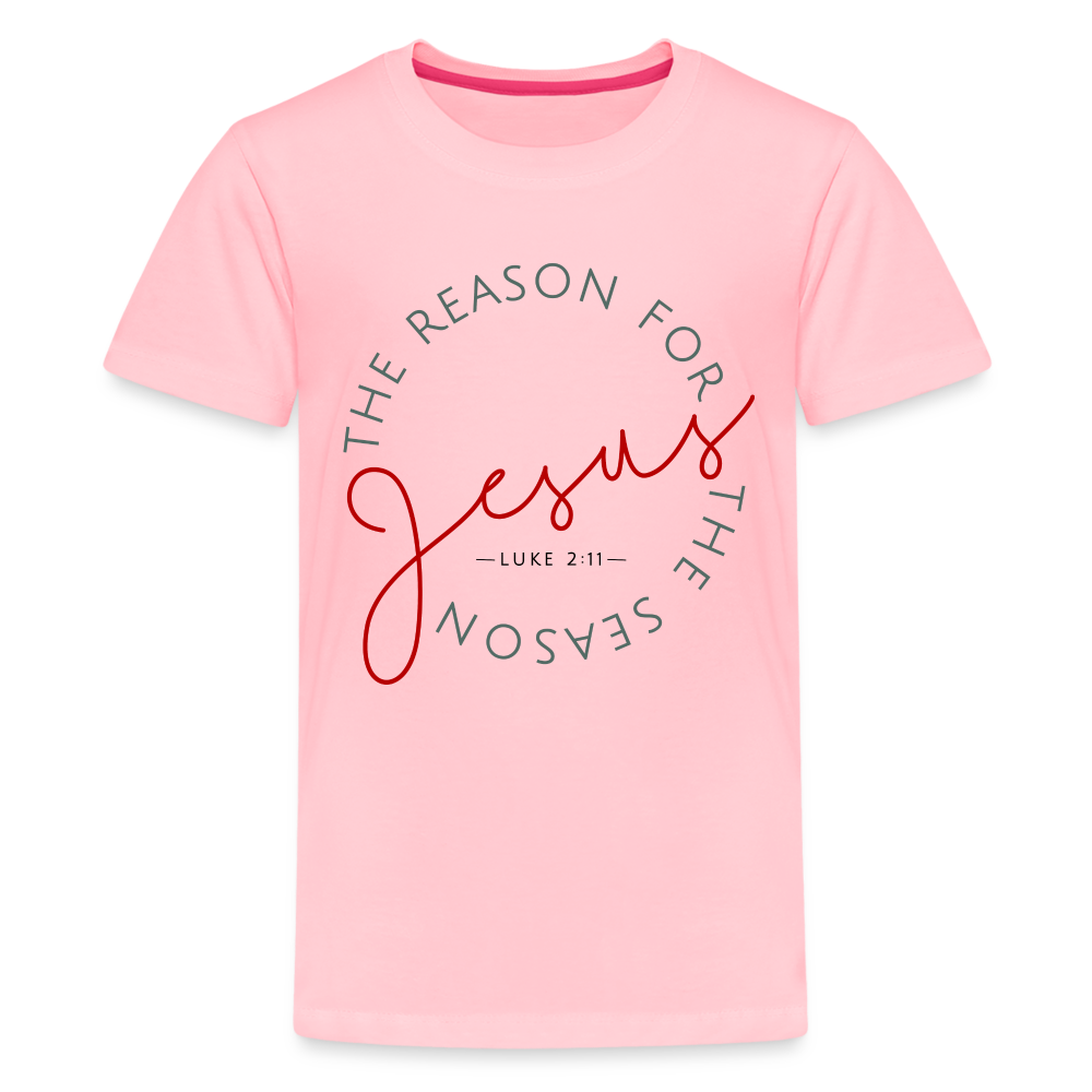 The Reason for the Season (Color) Christmas Kids' Premium T-Shirt - pink