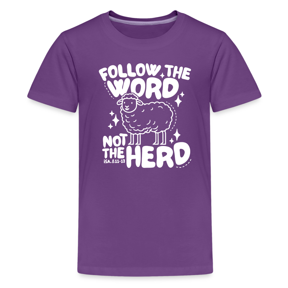 Follow the Word (W) Kid's T-Shirt - purple