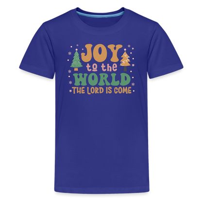 Joy to the World Christmas Family Kids' Premium T-Shirt - royal blue