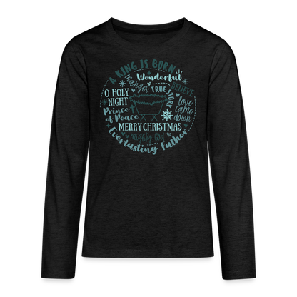 Manger Collage (W) Kid's Long Sleeve Shirt - charcoal grey