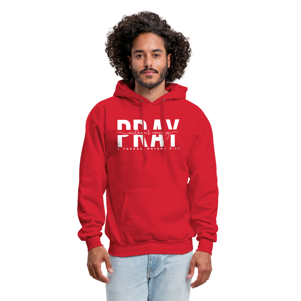 Pray Without Ceasing (W) Men's Hoodie - red