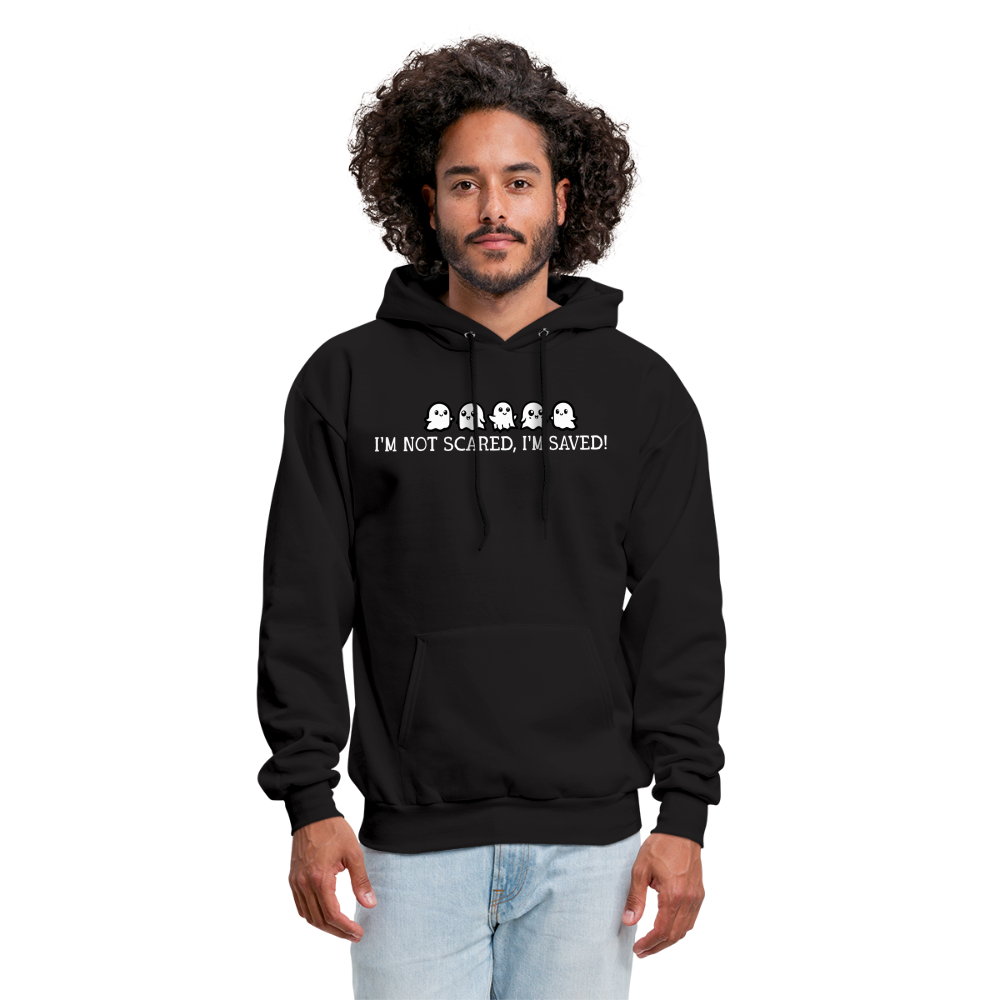 I'm Not Scared I'm Saved (W) Men's Hoodie - black