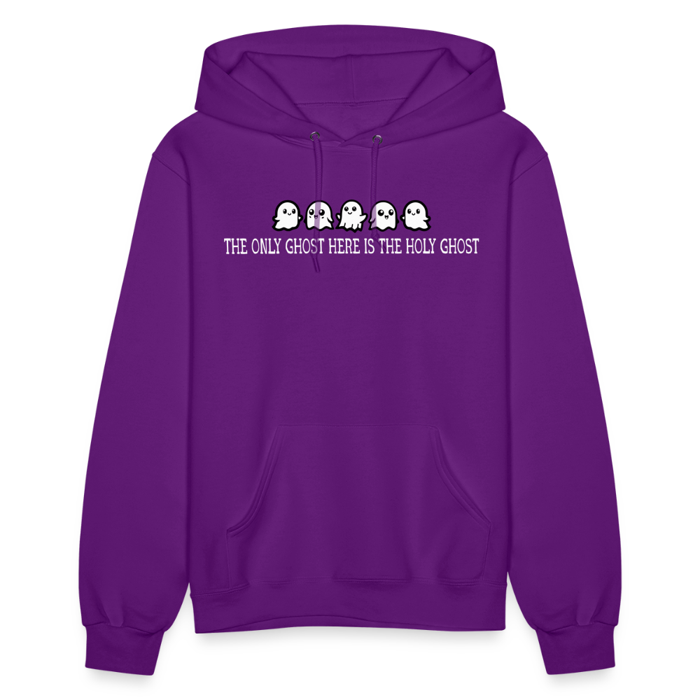 The Only Ghost Here is the Holy Ghost (W) Women's Hoodie - purple