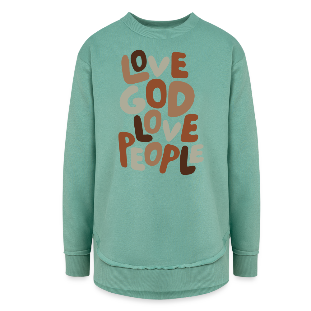 Love God Love People Women's Long Sleeve Weekend Tunic - saltwater