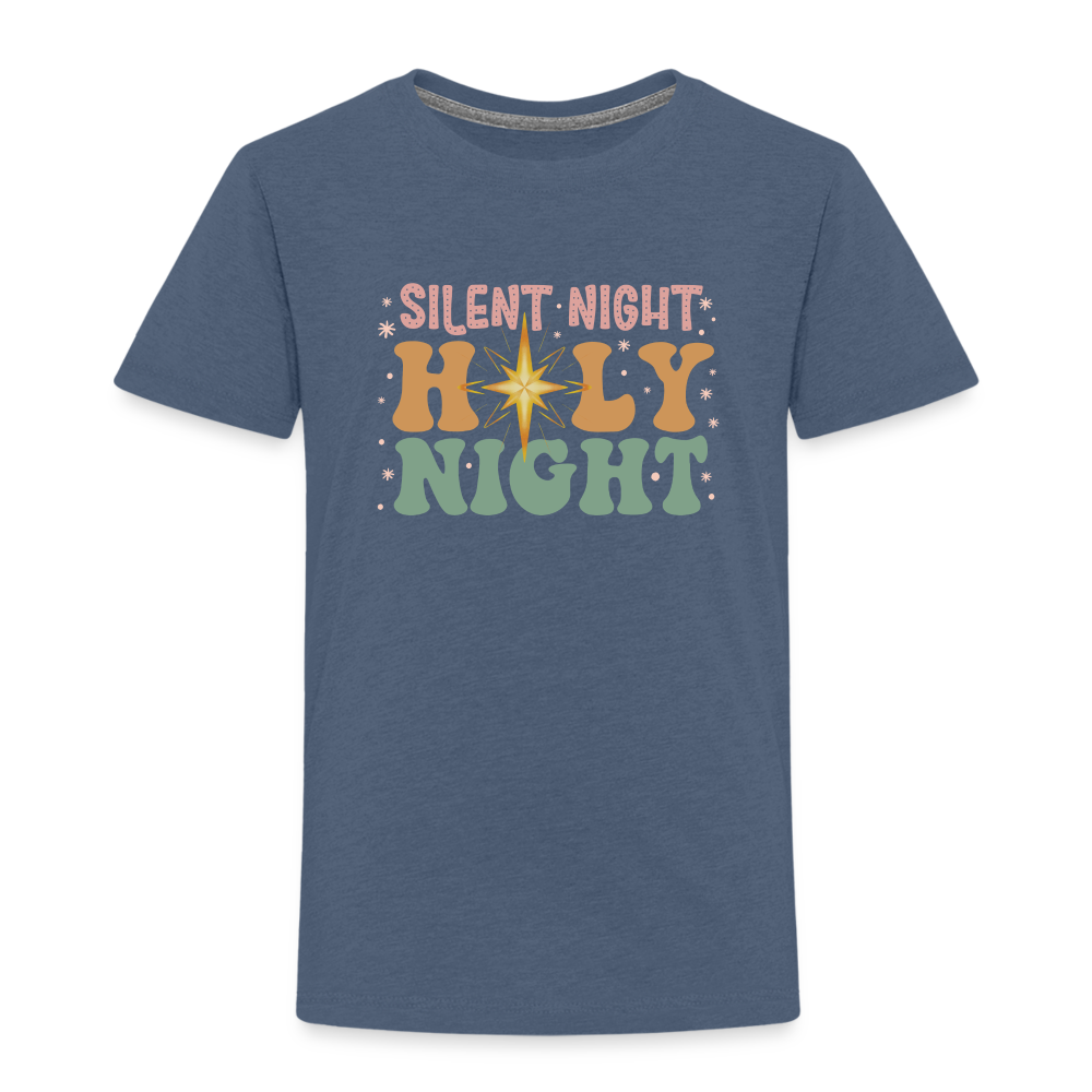 Silent Night Christmas Family Toddler Premium T-Shirt - heather blue