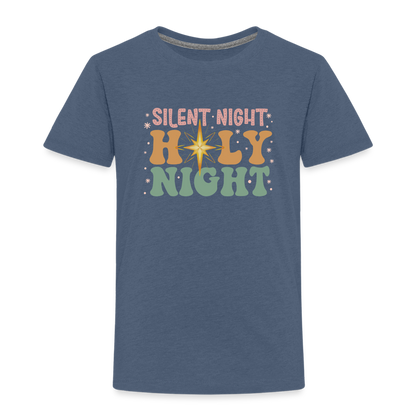 Silent Night Christmas Family Toddler Premium T-Shirt - heather blue