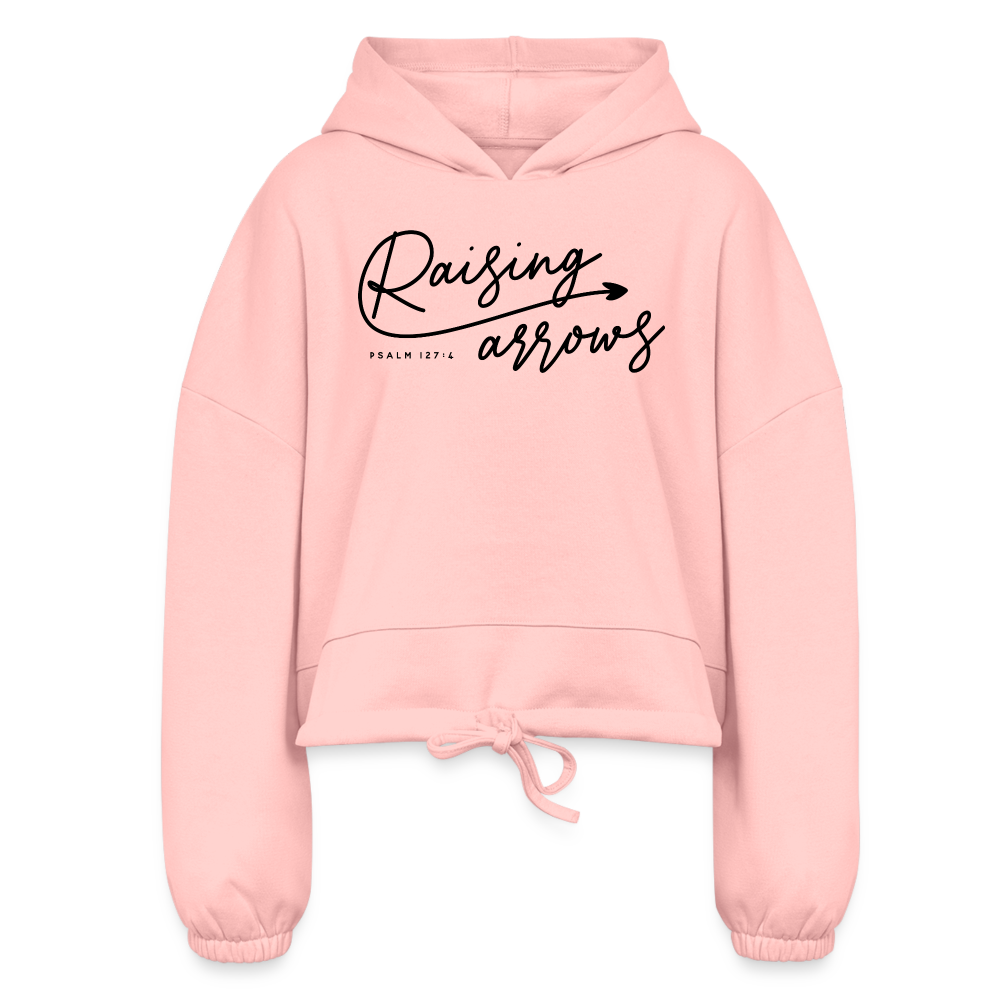 Raising Arrows Women’s Cropped Hoodie - light pink