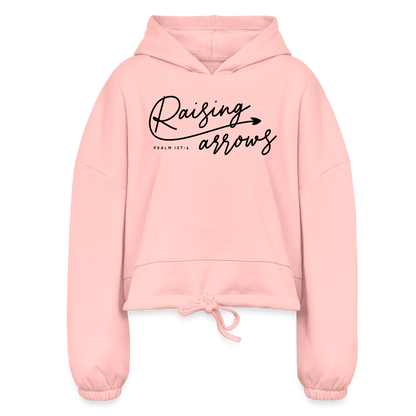 Raising Arrows Women’s Cropped Hoodie - light pink