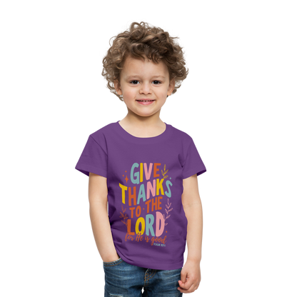 Give Thanks to the Lord (Color) Toddler T-Shirt - purple