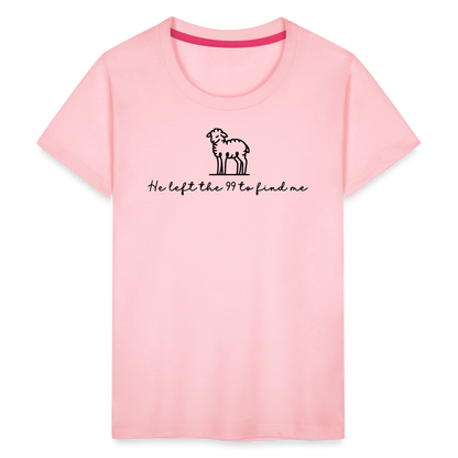 He Left the 99 to Find Me Youth Kids T-Shirt - pink