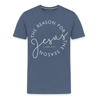 The Reason for the Season (W) Christmas Kids' Premium T-Shirt - heather blue