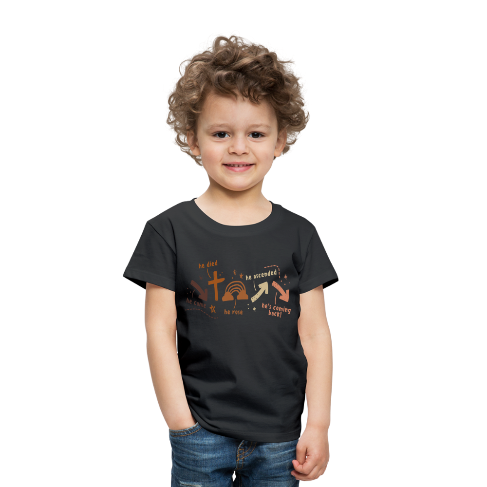 He Came He Died He Rose (Boho) Toddler T-Shirt - black